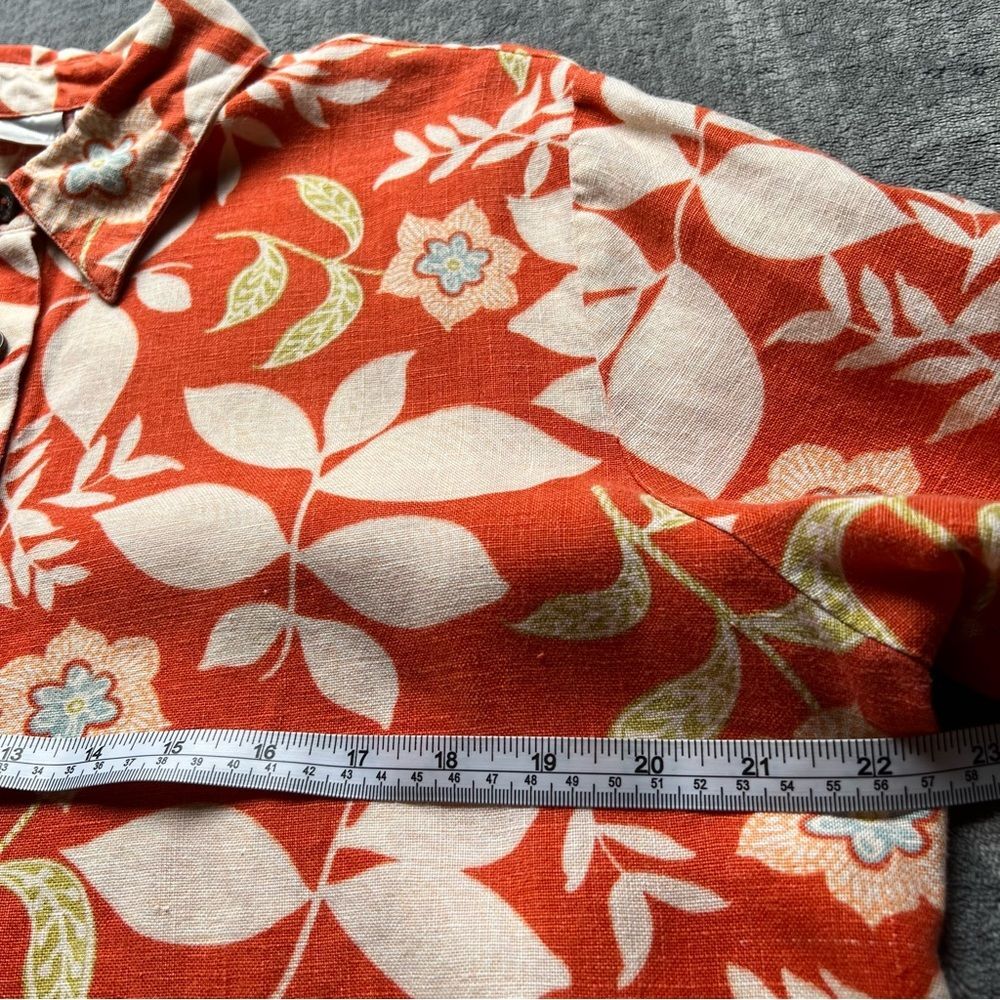 Spiegel Red/Orange Floral Button Down Shirt - Picture 8 of 16